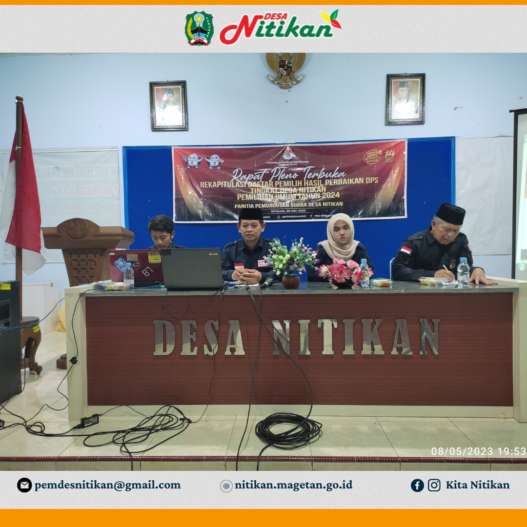 RAAPT PLENO TERBUKA REKAPITULASI DAFTAR PEMILIH HASIL PERBAIKAN DPS