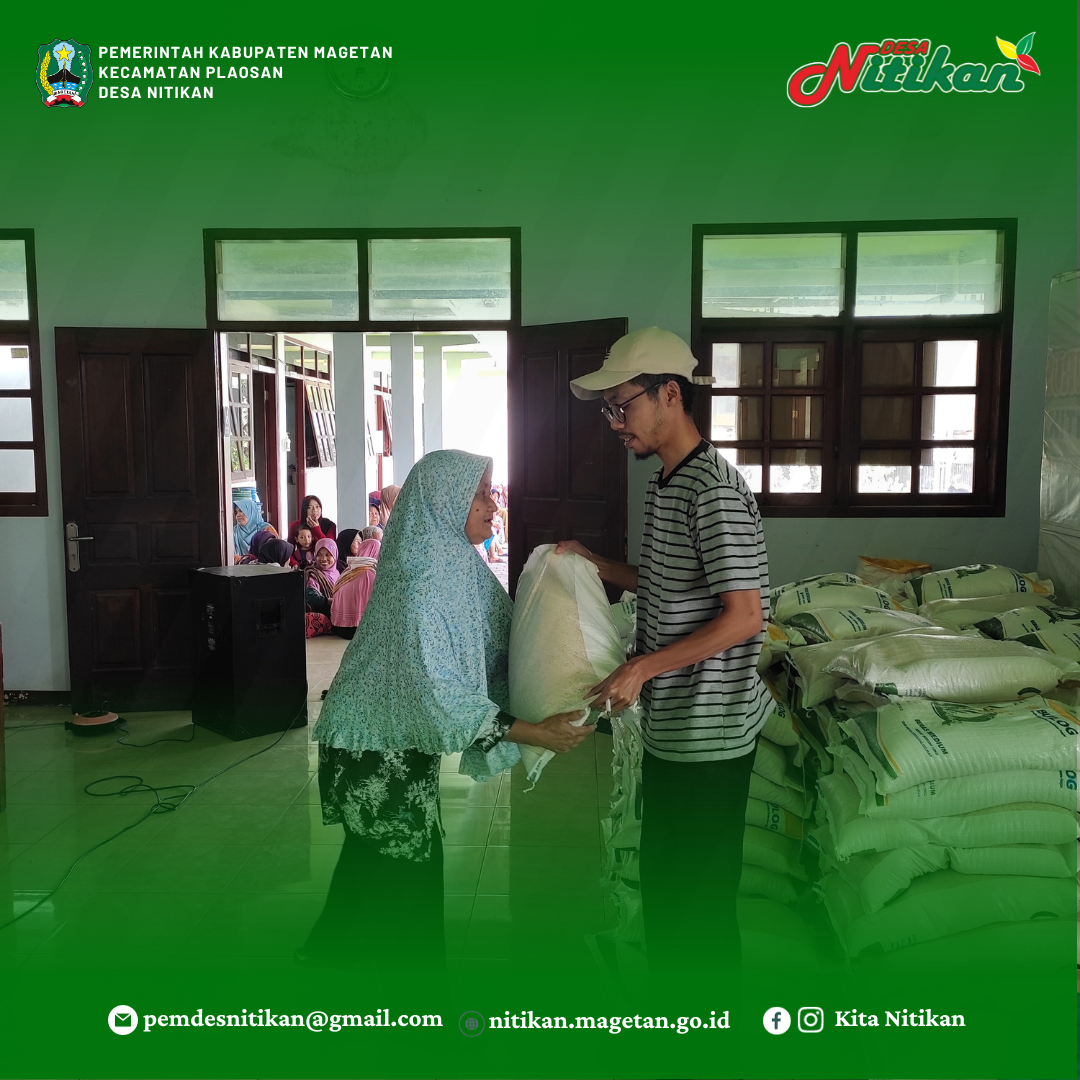 PENYALURAN BANTUAN SEMBAKO BERUPA BERAS